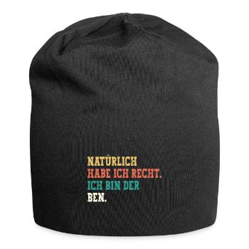 Ben Lustiger Spruch Vorname Name Ben - Jersey-Beanie - Schwarz - Vorne