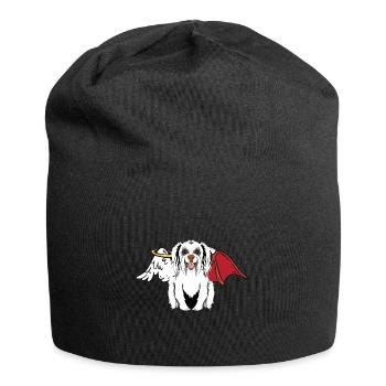 Enfers, Chien, Ange, Diable, Céleste, Diable, Chiens - Bonnet en jersey - noir - Devant