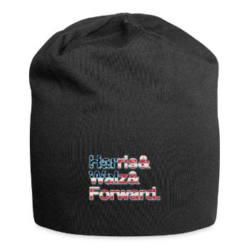 Kamala Harris & Tim Walz 2024 Support Shirt - Jersey Beanie - black - Front
