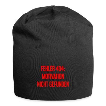 Error 404: Motivation not found - Jersey Beanie - black - Front