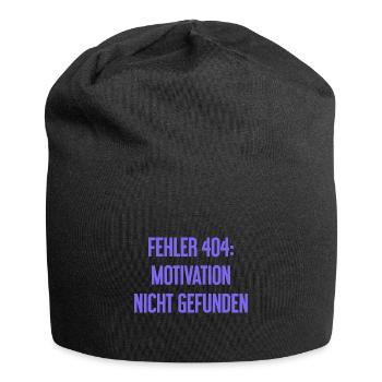 Error 404: Motivation not found - Jersey Beanie - black - Front
