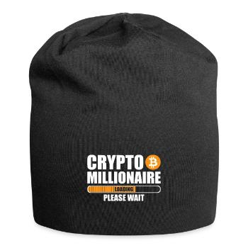 Crypto Investor Blockchain Bitcoin Geschenke - Jersey-Beanie - Schwarz - Vorne