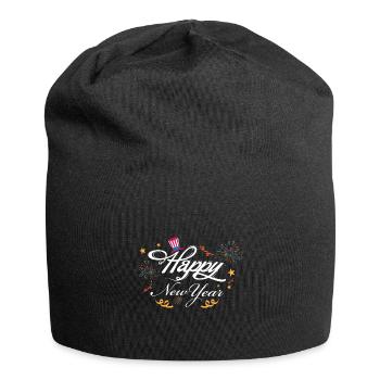 Happy New Year - Jersey-Beanie - Schwarz - Vorne
