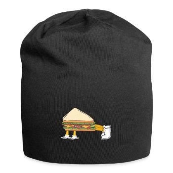 Sandwich Bodybuilding Fitness Gym Gift - Jersey Beanie - black - Front