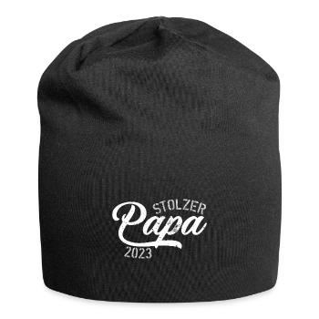 Stolzer Papa 2023 - Jersey-Beanie - Schwarz - Vorne