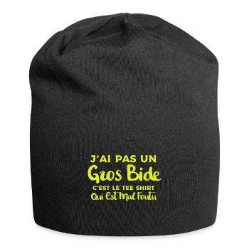 J ai Pas Un Gros Bide Tee Shirt Qui Est Mal Foutu - Bonnet en jersey - noir - Devant