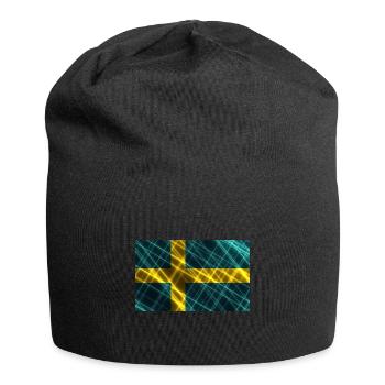 Land Schweden - Jersey-Beanie - Schwarz - Vorne