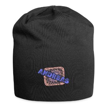 Gift for Andreas - Jersey Beanie - black - Front