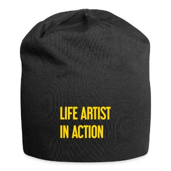 Artistes de la vie en action - Bonnet en jersey - noir - Devant