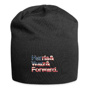 Kamala Harris & Tim Walz 2024 Chemise de soutien - Bonnet en jersey - noir - Devant