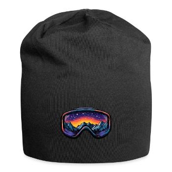 Skibrille Berge - Jersey-Beanie - Schwarz - Vorne