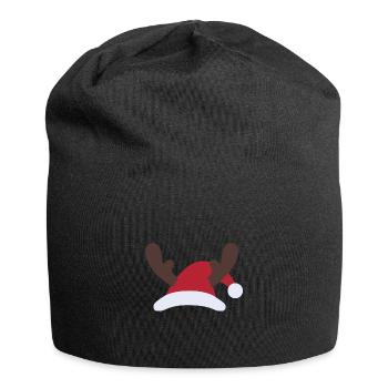 Chapeau de noël père noël bois - Bonnet en jersey - noir - Devant