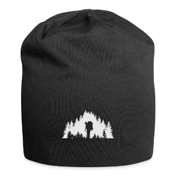 Berg Reisen Geburtstagsgeschenk für Wanderer - Jersey-Beanie - Schwarz - Vorne