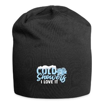 Eisbaden Atmen Atemübungen Breathe Yoga - Jersey-Beanie - Schwarz - Vorne