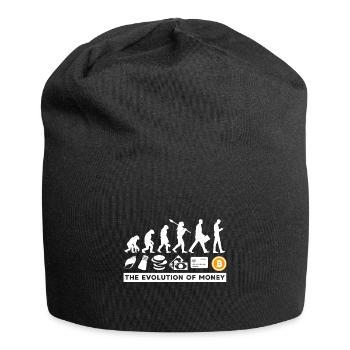Bitcoin Crypto BTC The Evolution Of Money - Jersey-Beanie - Schwarz - Vorne