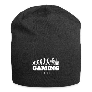 Gaming Gamer Evolution Geschenk - Jersey-Beanie - Anthrazit - Vorne