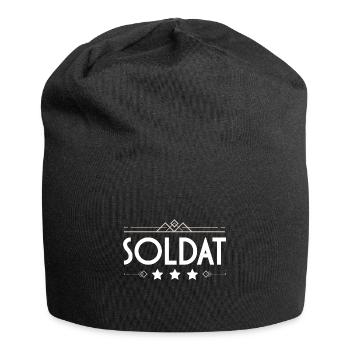 Soldat Beruf - Jersey-Beanie - Schwarz - Vorne