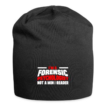 Psychologue médico-légal professionnel Cadeau médico-légal - Bonnet en jersey - noir - Devant