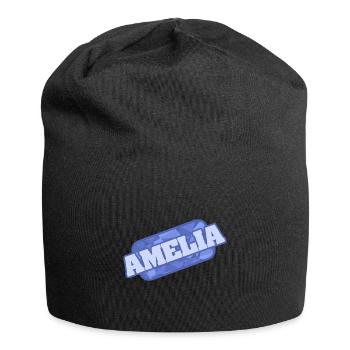 Amelia - Jersey-Beanie - Schwarz - Vorne