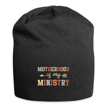 La maternité est mon ministère - Bonnet en jersey - noir - Devant