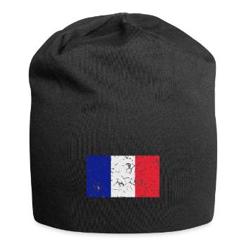 Frankreich - Jersey-Beanie - Schwarz - Vorne