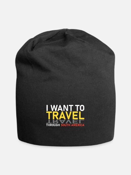 Voyage en Amérique du Sud - Bonnet en jersey - noir