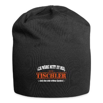 Ich wäre nett zu mir, Tischler - Jersey-Beanie - Schwarz - Vorne