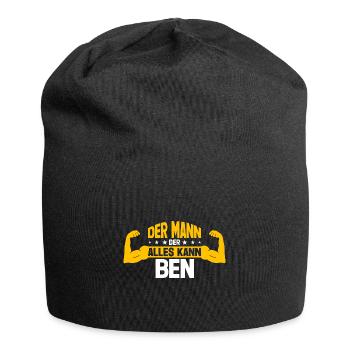 Ben Der Mann Der Alles Kann Vorname Ben - Jersey-Beanie - Schwarz - Vorne