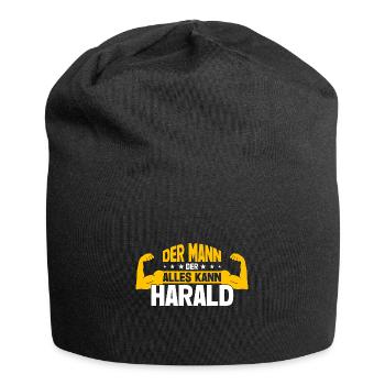 Harald Der Mann Der Alles Kann Vorname Harald - Jersey-Beanie - Schwarz - Vorne