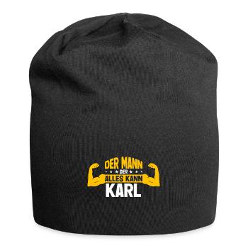 Karl Der Mann Der Alles Kann Vorname Karl - Jersey-Beanie - Schwarz - Vorne