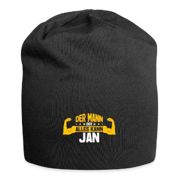 Jan Der Mann Der Alles Kann Vorname Jan - Jersey-Beanie - Schwarz - Vorne