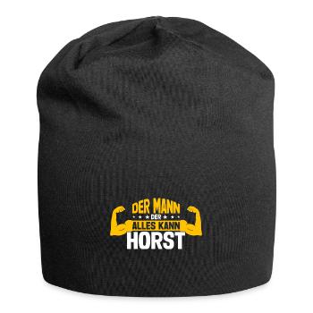 Horst Der Mann Der Alles Kann Vorname Horst - Jersey-Beanie - Schwarz - Vorne