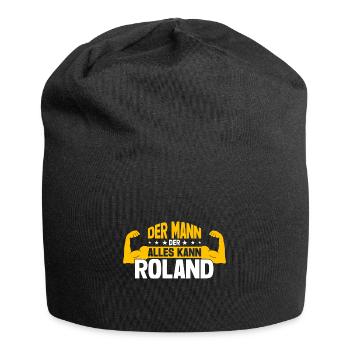 Roland Der Mann Der Alles Kann Vorname Roland - Jersey-Beanie - Schwarz - Vorne