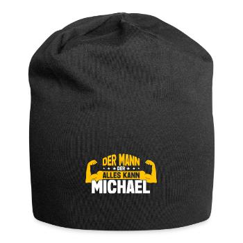 Michael Der Mann Der Alles Kann Vorname Michael - Jersey-Beanie - Schwarz - Vorne