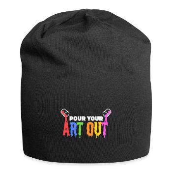 Pour your art out - Jersey Beanie - black - Front
