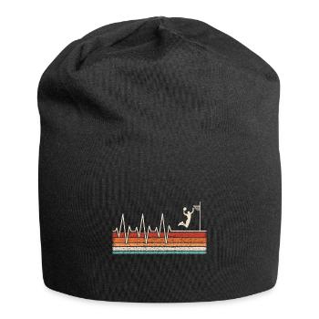 Battement de cœur d’un joueur de basket-ball - Bonnet en jersey - noir - Devant
