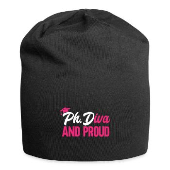 PhD Graduate Doktorgrad Ph.D. Promotion - Jersey-Beanie - Schwarz - Vorne