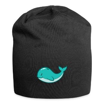 Bébé, Baleine, Poisson, Mammifères Marins, Enfants, Enfant En Bas Âge - Bonnet en jersey - noir - Devant