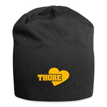 Cadeau pour Thore - Bonnet en jersey - noir - Devant
