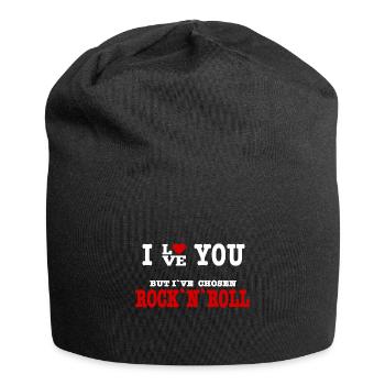 I Love But I've Chosen Rock and Roll - Jersey-Beanie - Schwarz - Vorne