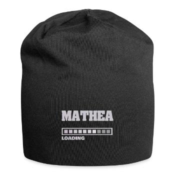 Baby Mathea - Jersey-Beanie - Schwarz - Vorne