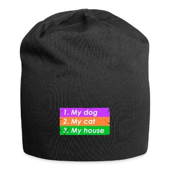 1.my maison de chien 2.my de chat 3.my - Bonnet en jersey - noir - Devant