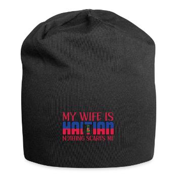 Haiti Ehefrau - Jersey-Beanie - Schwarz - Vorne