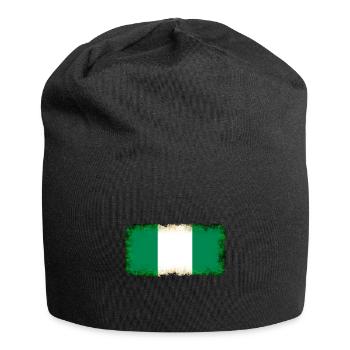 Geschenk für Nigeria - Jersey-Beanie - Schwarz - Vorne