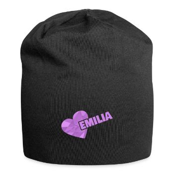 Emilia - Jersey-Beanie - Schwarz - Vorne
