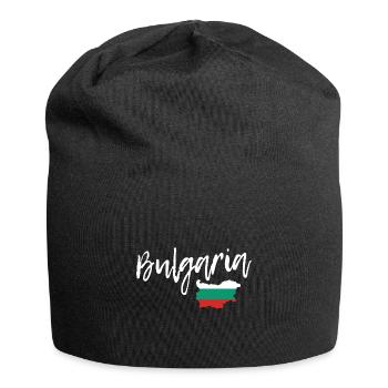Bulgaria Travel Gift Idea - Jersey Beanie - black - Front