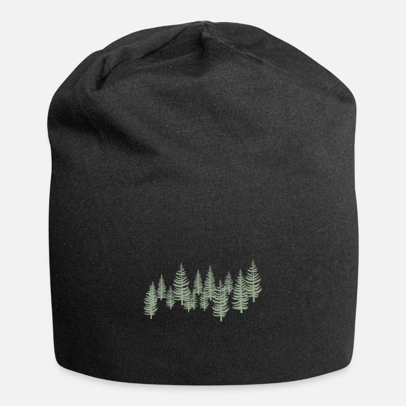 Arbres arbres - forêt - Bonnet en jersey - noir