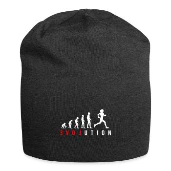 Runner Running LOVE Fitness Evolution Jogger - Jersey Beanie - charcoal grey - Front