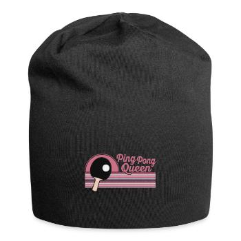 Ping Pong Queen Tischtennisspielerin Geschenk - Jersey-Beanie - Schwarz - Vorne