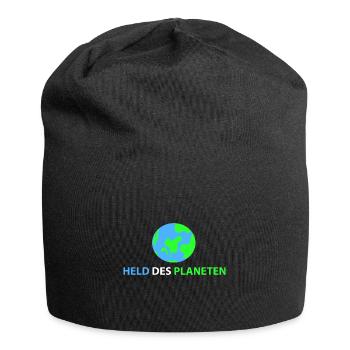 Held des Planeten - Jersey-Beanie - Schwarz - Vorne